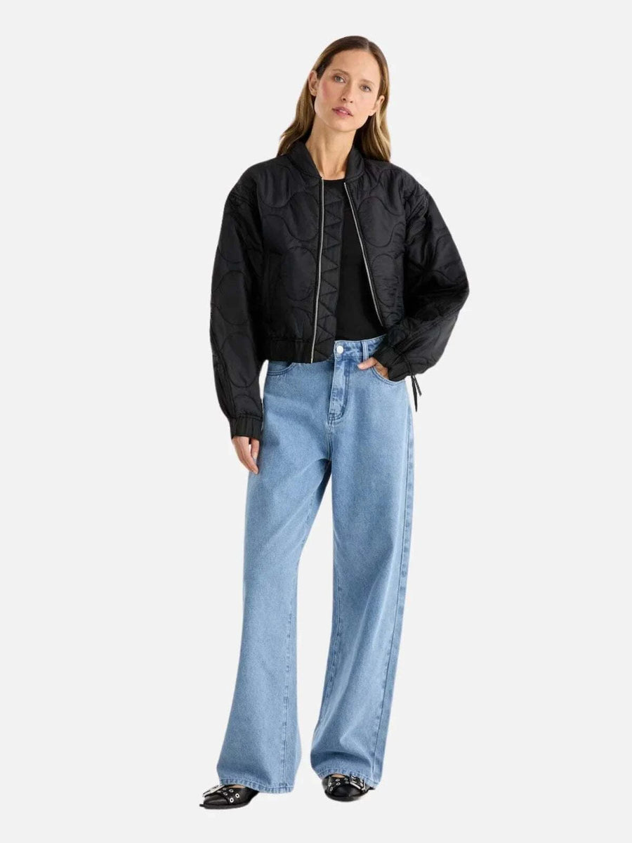Ena Pelly Magnolia Quilted Jacket Black