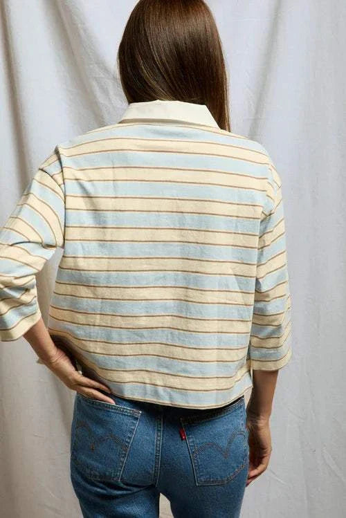 Perfectwhitetee Daria Cotton Rugby Sugar Pink Stripe