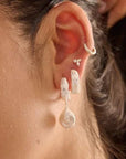 Murkani Cosmic Love Medium Earring with Pearl Silver