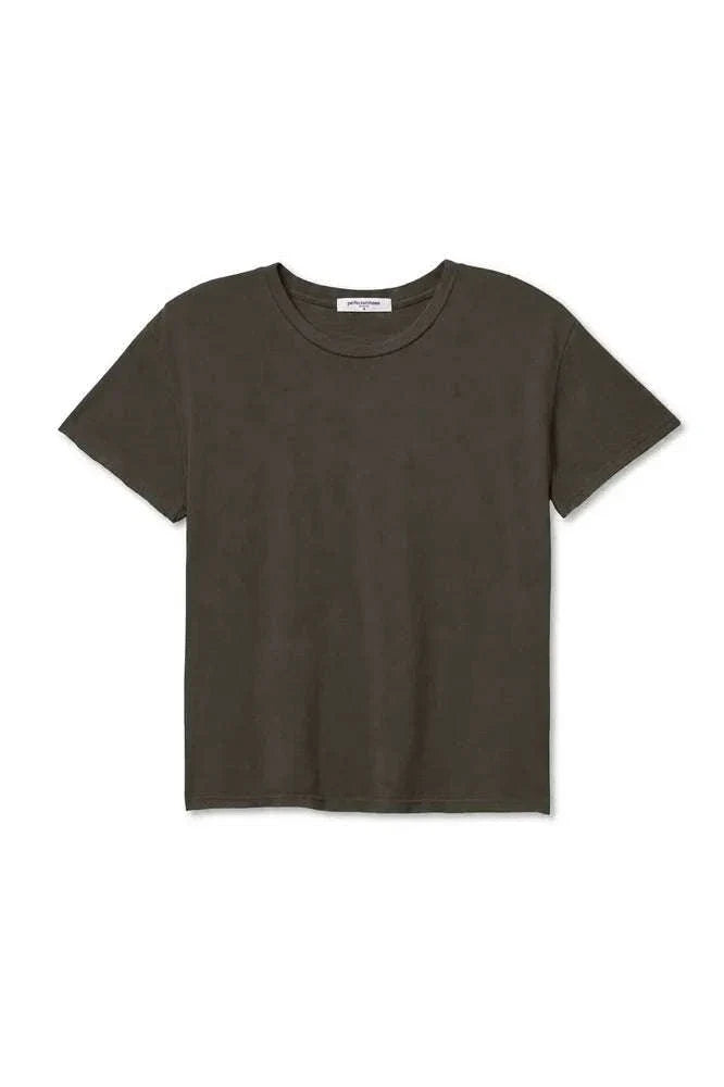 PerfectWhiteTee Harley Boxy Crewneck Tee Dark Olive