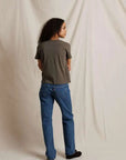 PerfectWhiteTee Harley Boxy Crewneck Tee Dark Olive