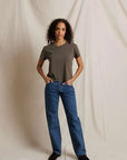 PerfectWhiteTee Harley Boxy Crewneck Tee Dark Olive