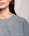 PerfectWhiteTee Harley Boxy Crewneck Tee Heather Grey