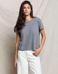 PerfectWhiteTee Harley Boxy Crewneck Tee Heather Grey