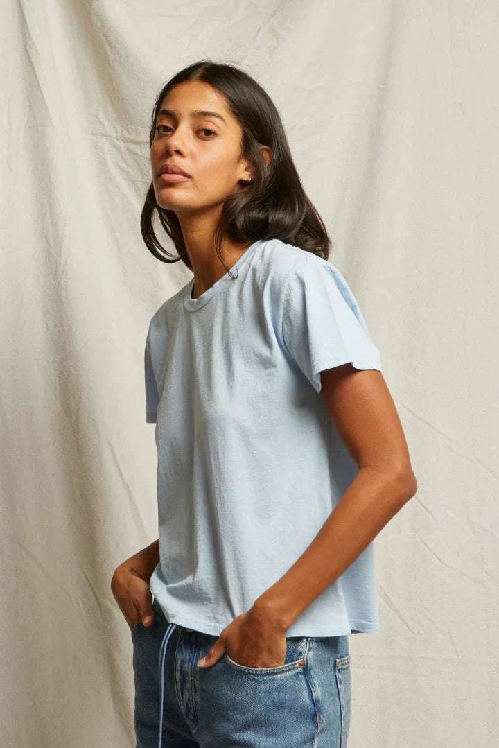 Perfectwhitetee Harley Cotton Boxy Crew Sky Blue