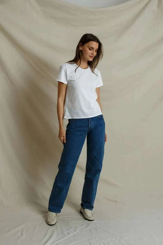 Perfectwhitetee Harley Boxy Crew White