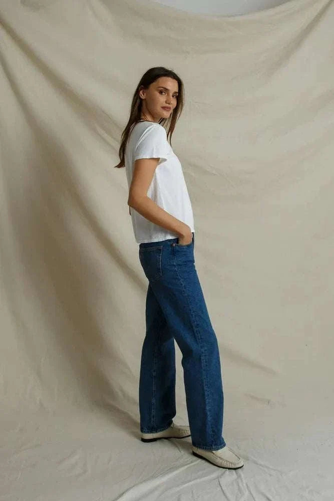 Perfectwhitetee Harley Boxy Crew White