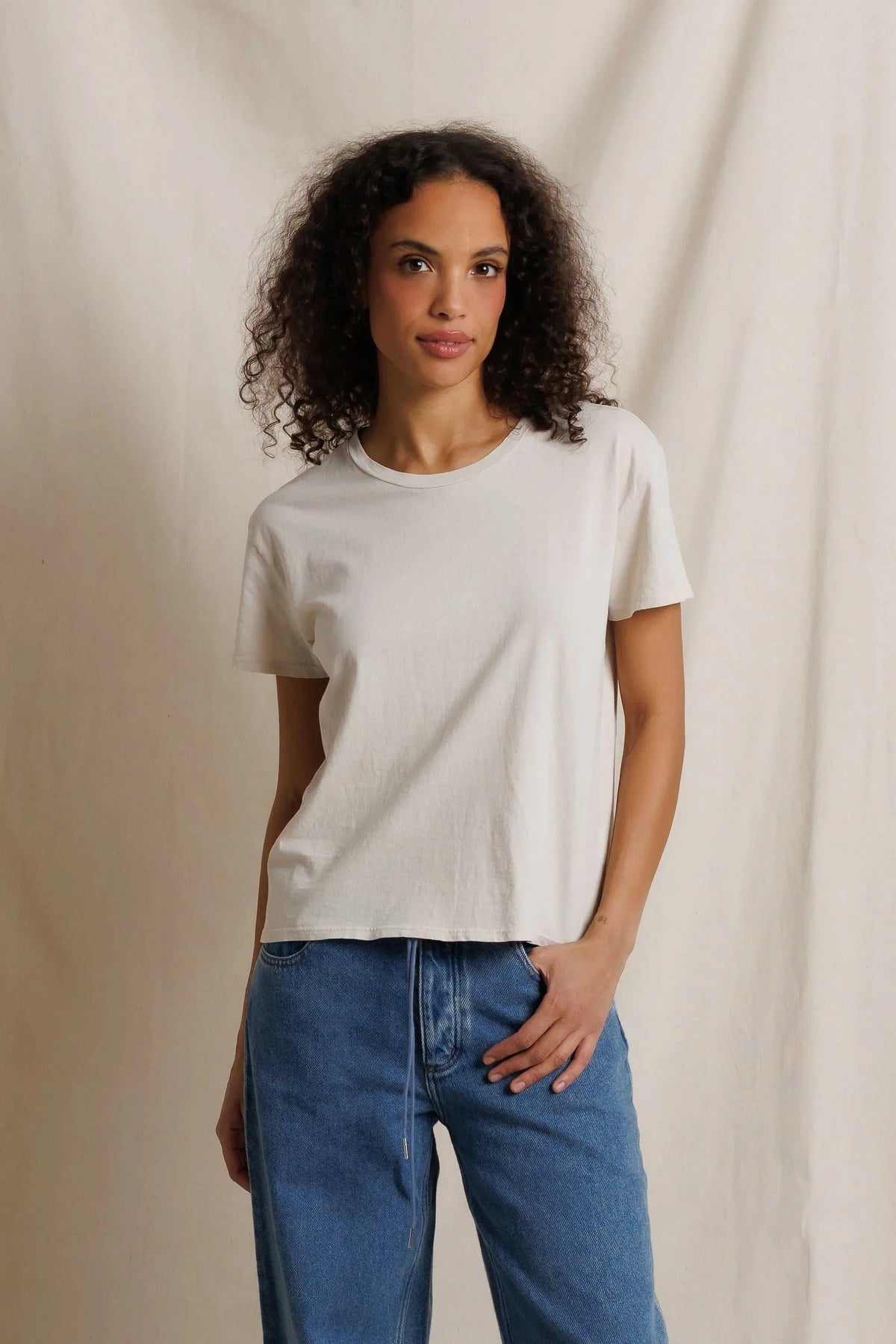 Perfectwhitetee Harley Boxy Tee White Cap Grey
