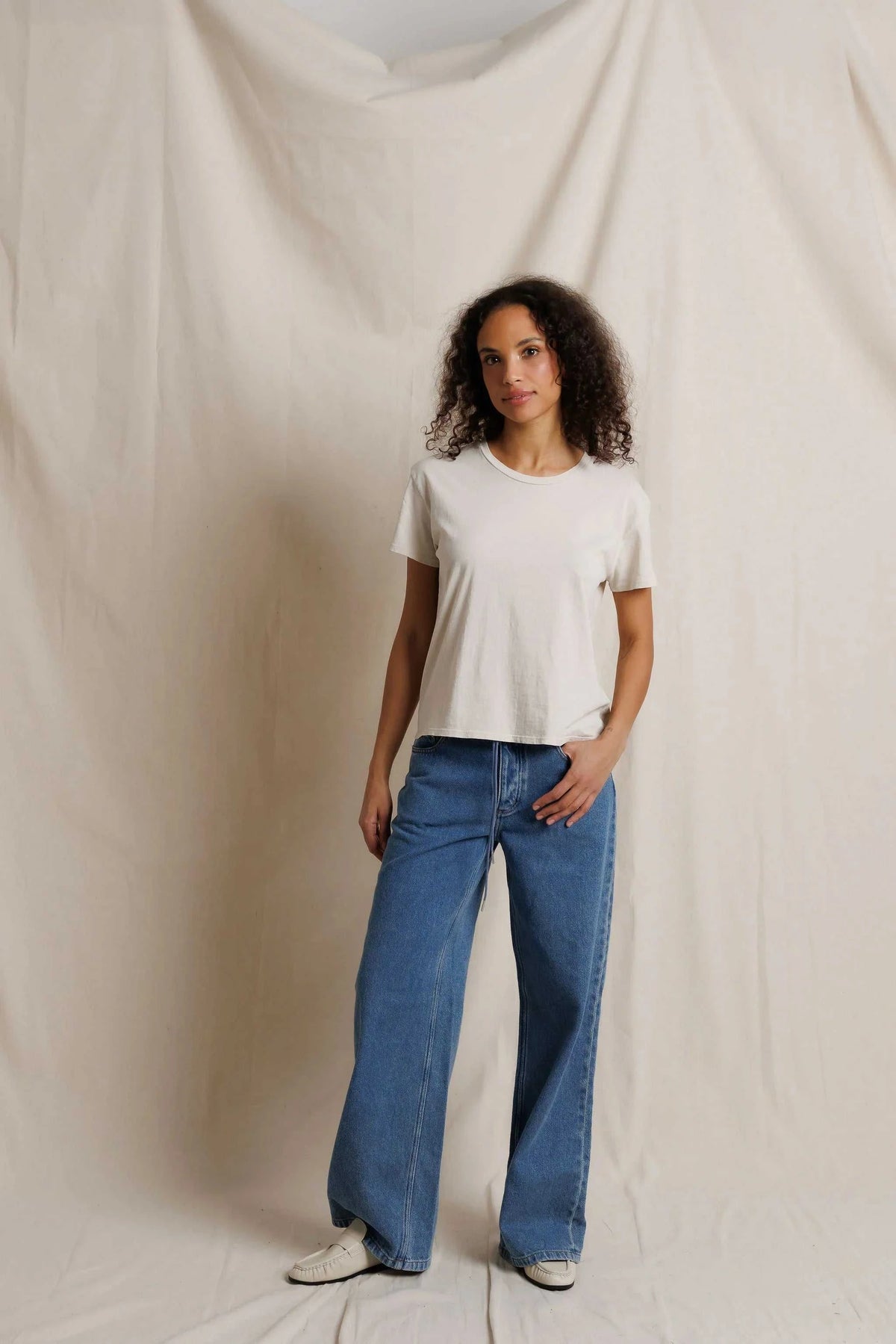 Perfectwhitetee Harley Boxy Tee White Cap Grey