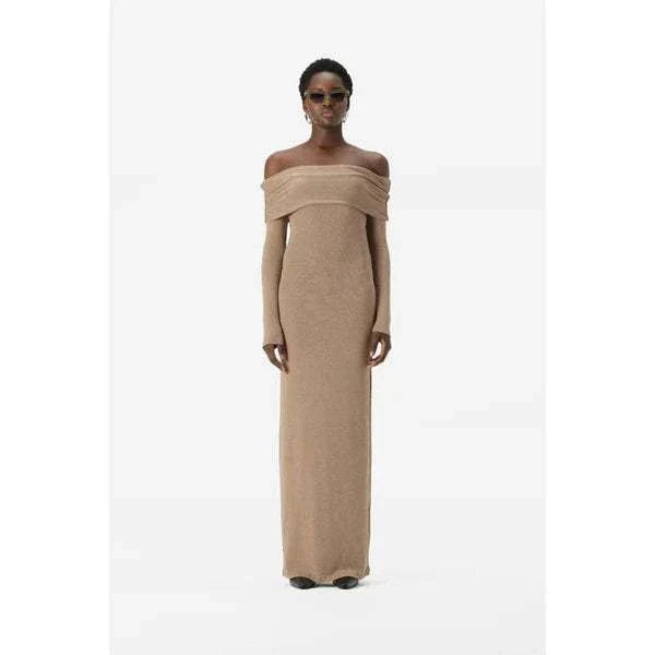 Elka Collective Harpa Dress Tan Marle
