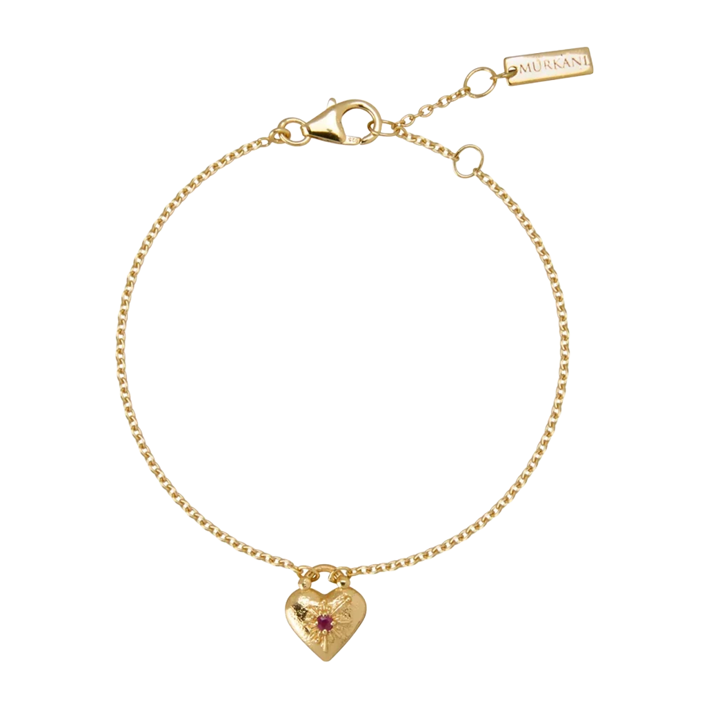 Murkani Love You Small Heart Bracelet Gold