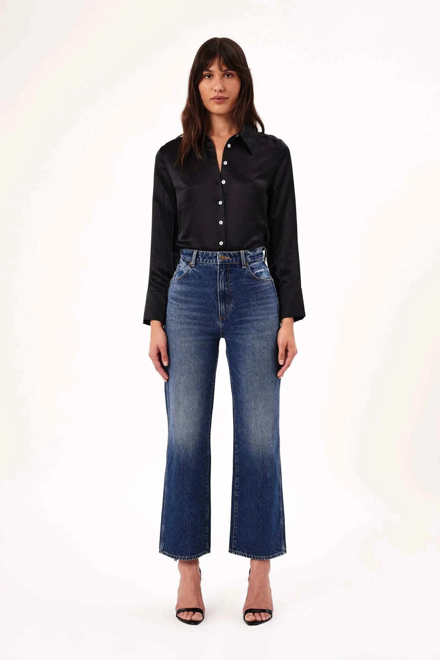 Rolla's Heidi Jean Ankle Old Favorite Dark Vintage Blue