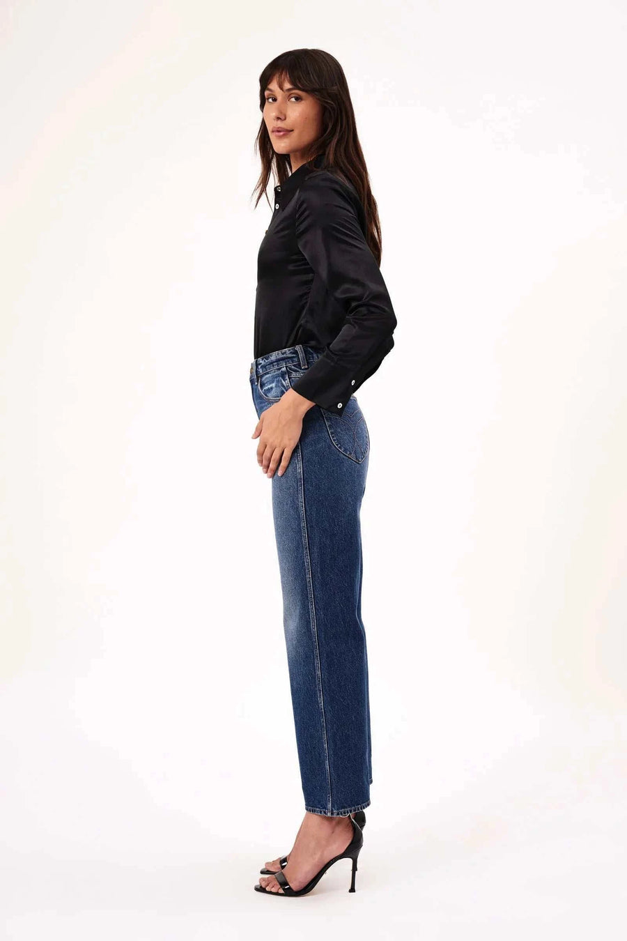 Rolla's Heidi Jean Ankle Old Favorite Dark Vintage Blue