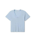 Perfectwhitetee Hendrix Cotton Boxy V Neck Tee Powder Blue