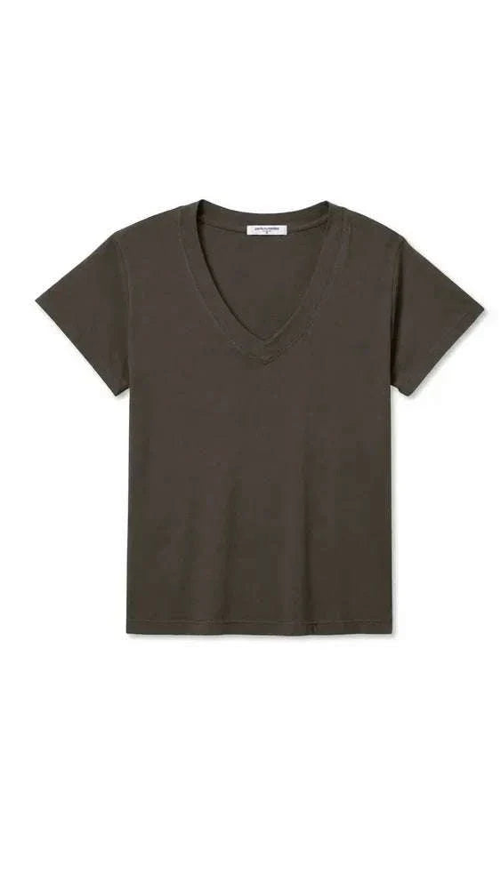PerfectWhiteTee Hendrix Boxy V Neck Tee Dark Olive