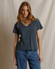 Perfectwhitetee Hendrix Boxy V Neck Tee Turbulence