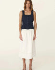 Rowie Suri Lace Midi Skirt Bone