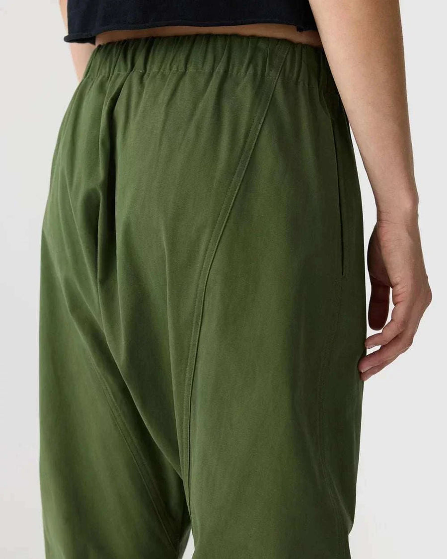Bassike Cotton Canvas Panelled Pant Khaki