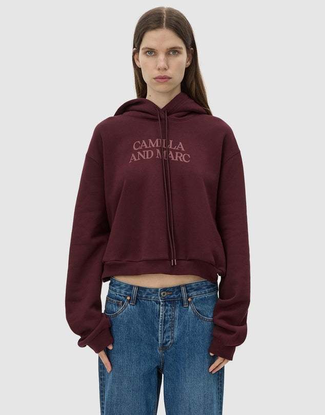 Camilla and Marc Odile Graphic Hoodie Burgundy