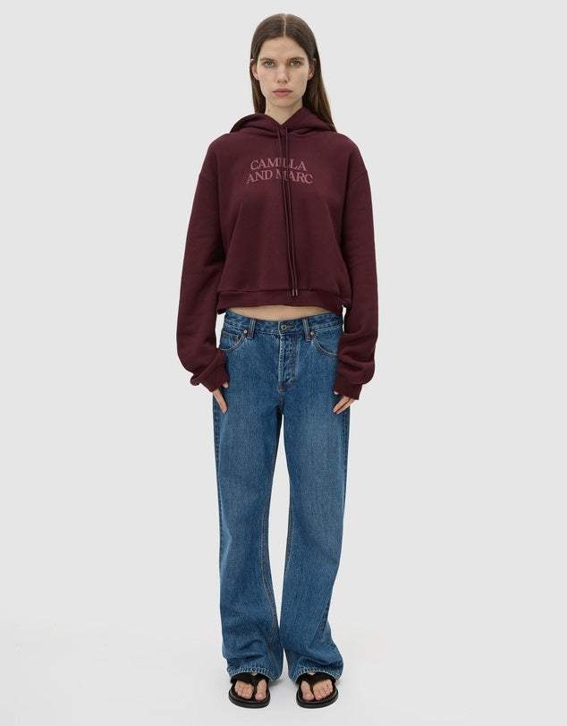 Camilla and Marc Odile Graphic Hoodie Burgundy