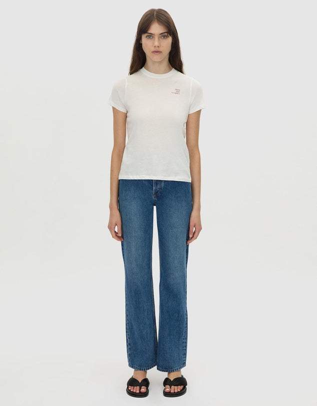 Camilla and Marc Calista Fitted Print Tee Soft White Red