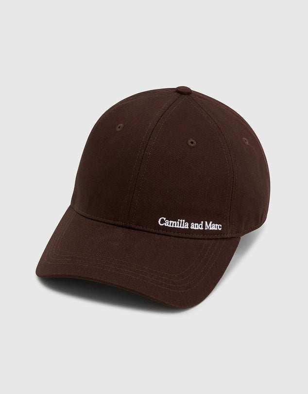 Camilla and Marc Thome Embroidered Cap Chocolate
