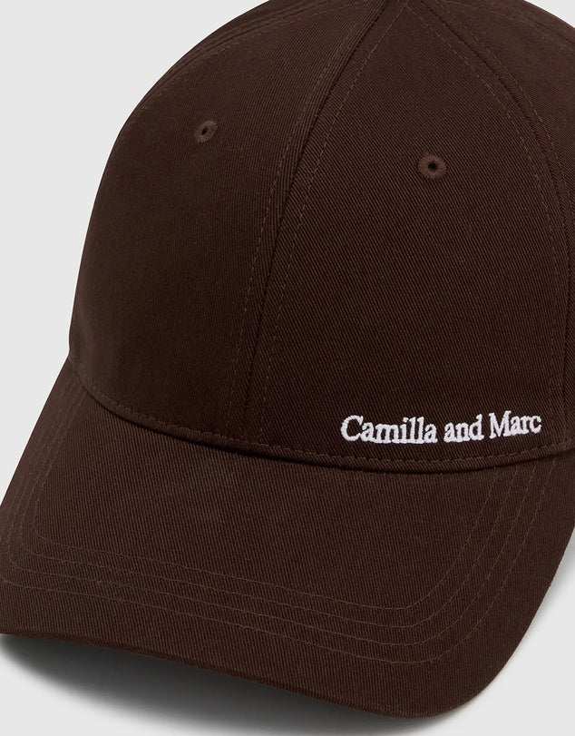 Camilla and Marc Thome Embroidered Cap Chocolate