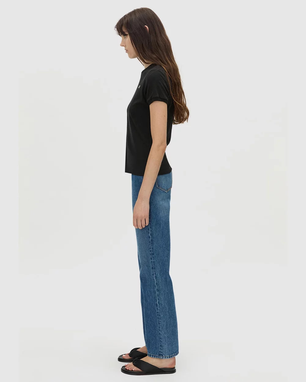 Camilla and Marc Birdie Fitted Print Tee Black