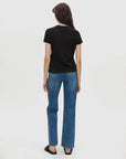Camilla and Marc Birdie Fitted Print Tee Black