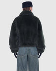 Ena Pelly Daphne Faux Fur Bomber Olive