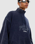 Ena Pelly Asher Qtr Zip Through Washed Ink