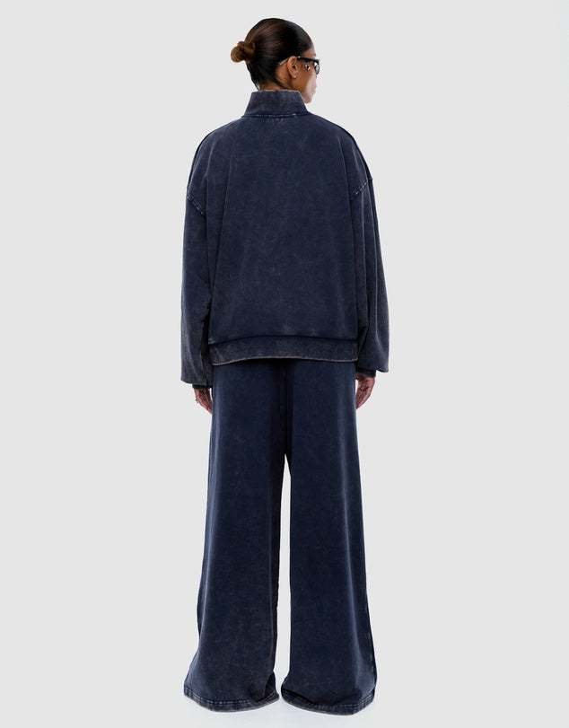 Ena Pelly Asher Qtr Zip Through Washed Ink