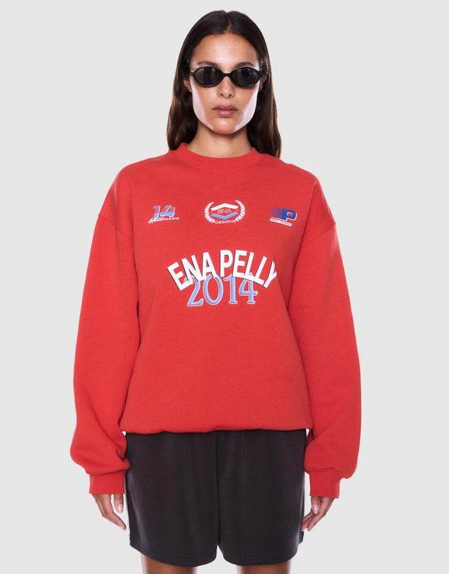 Ena Pelly Mila Oversized Sweater Vintage Red 2014