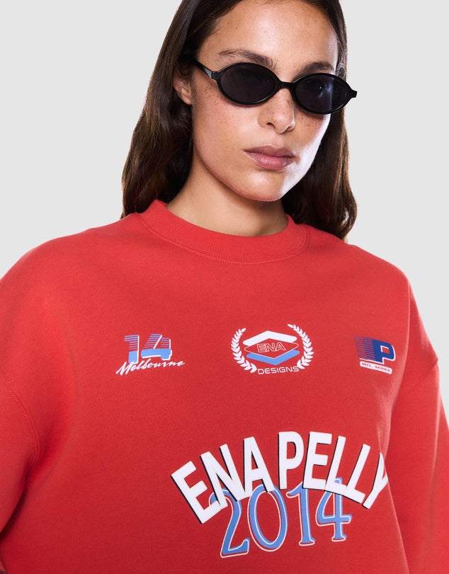 Ena Pelly Mila Oversized Sweater Vintage Red 2014