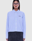Ena Pelly Georgia Boxy Shirt Blue Check