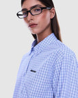 Ena Pelly Georgia Boxy Shirt Blue Check