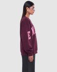 Ena Pelly Mila Oversized Sweater Deep Cherry Red