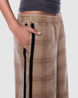 Ena Pelly Myla Wide Leg Pant Biege Check