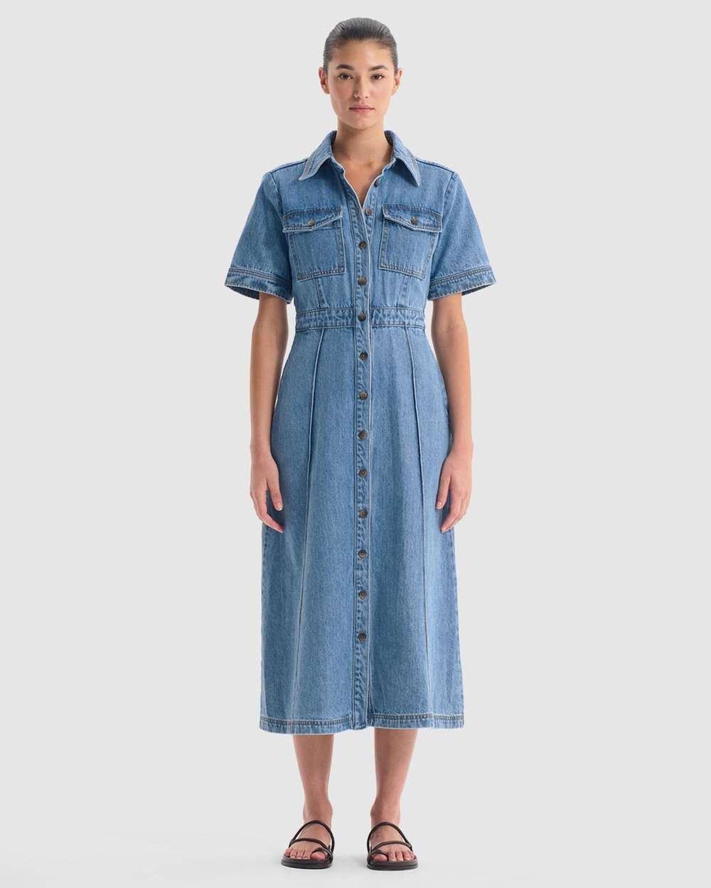 Morrison Jacque Denim Shirt Dress Light Blue
