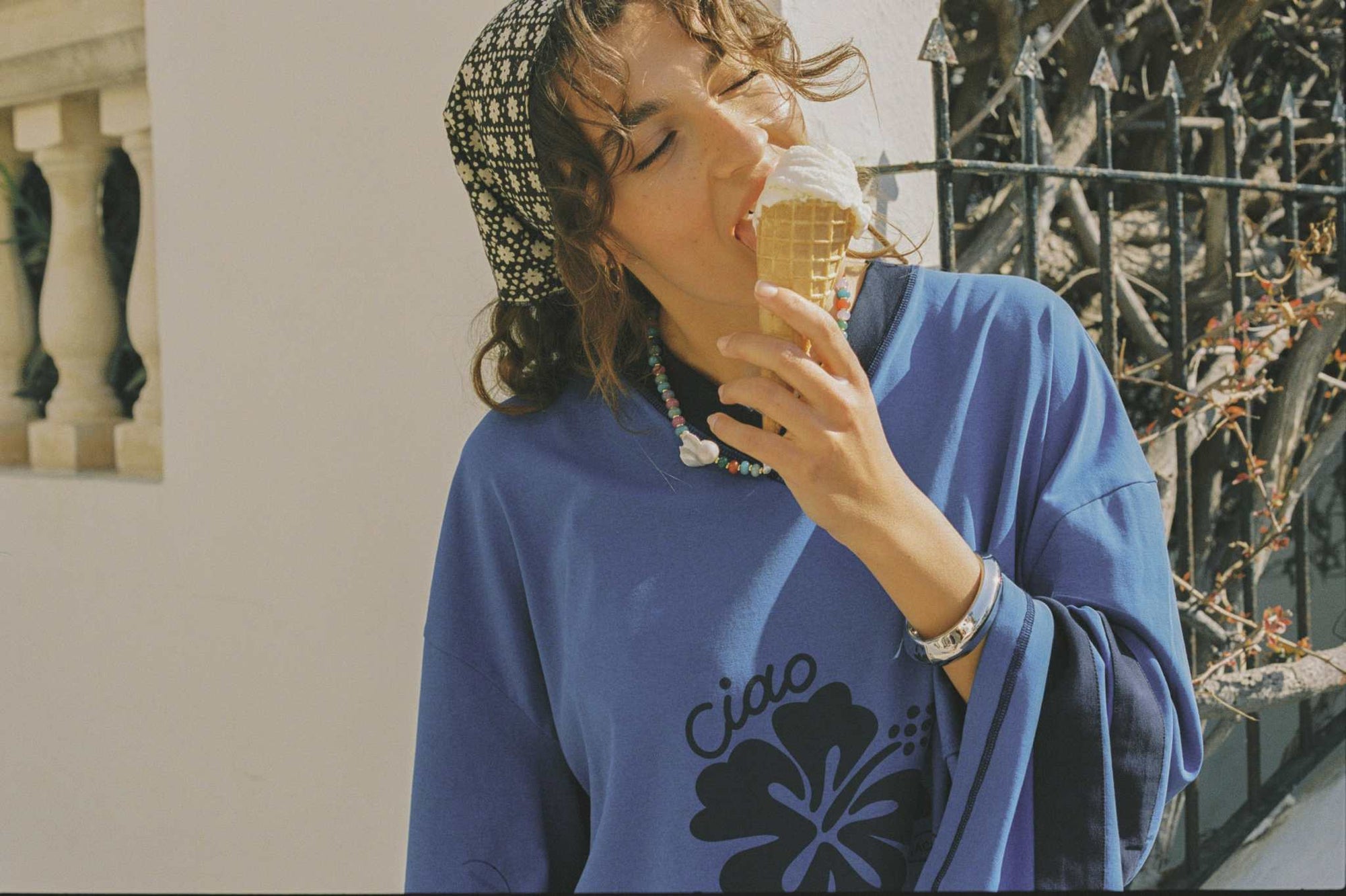 Ciao Ciao Vacation Blue Hibiscus Speedway Tee
