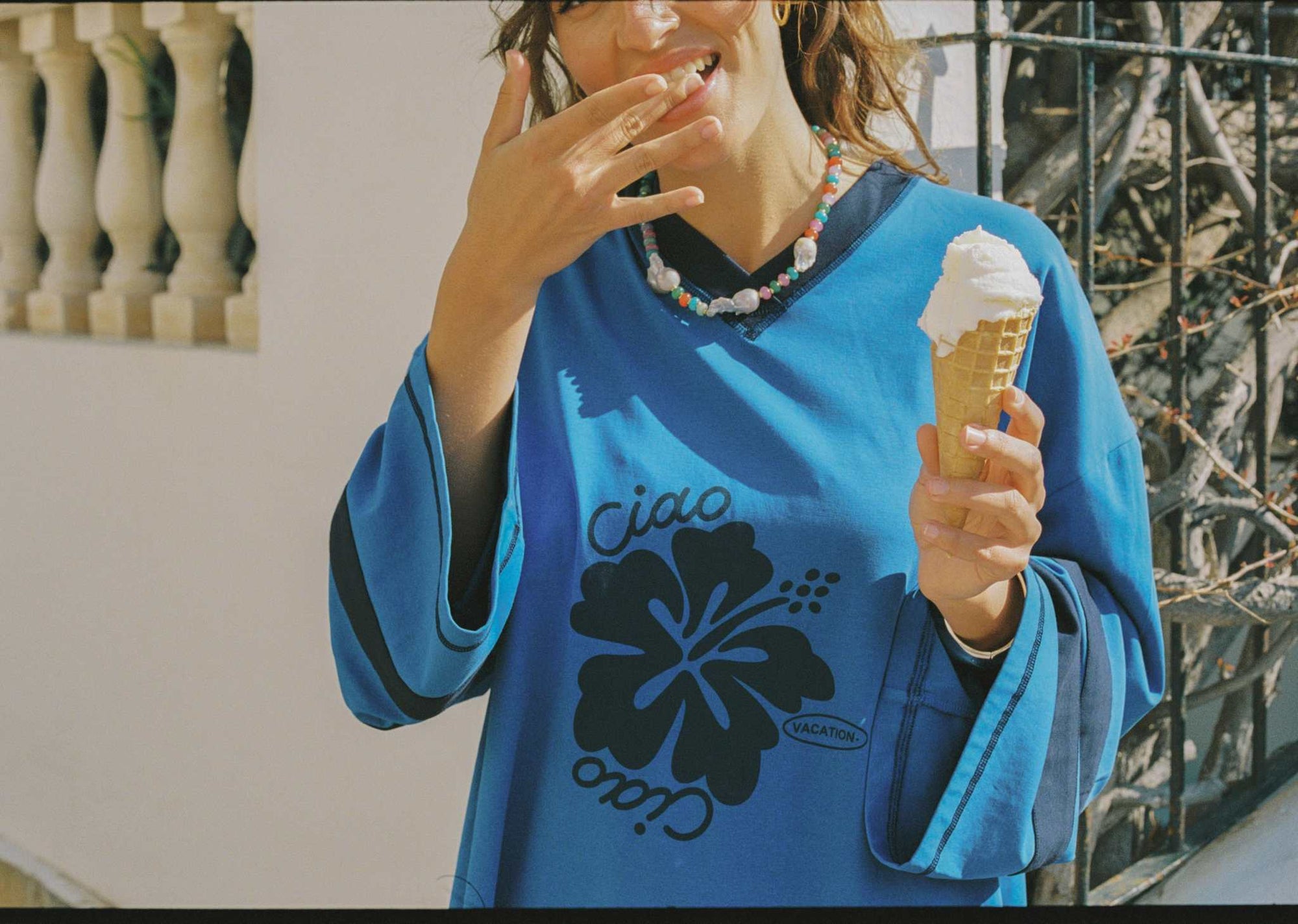 Ciao Ciao Vacation Blue Hibiscus Speedway Tee
