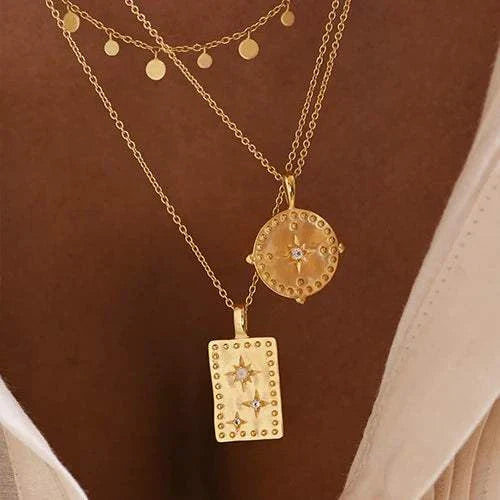 Murkani Rectangle Necklace Gold 18k