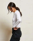 Perfectwhitetee Jamie Recycled Cotton Long Sleeve White