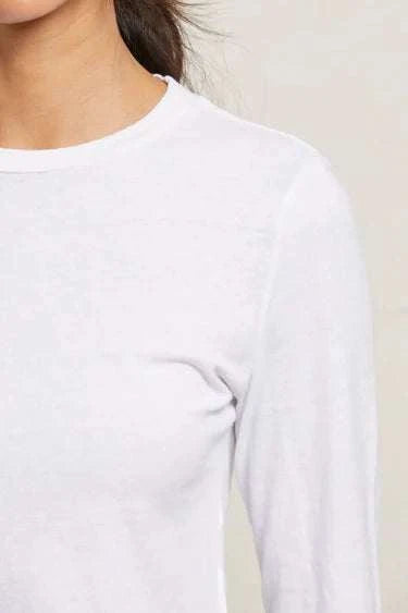 Perfectwhitetee Jamie Recycled Cotton Long Sleeve White