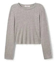 Perfectwhitetee Jamie Recycled Cotton Long Sleeve Heather Grey
