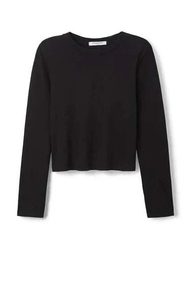 Perfectwhitetee Jamie Recycled Cotton Long Sleeve True Black