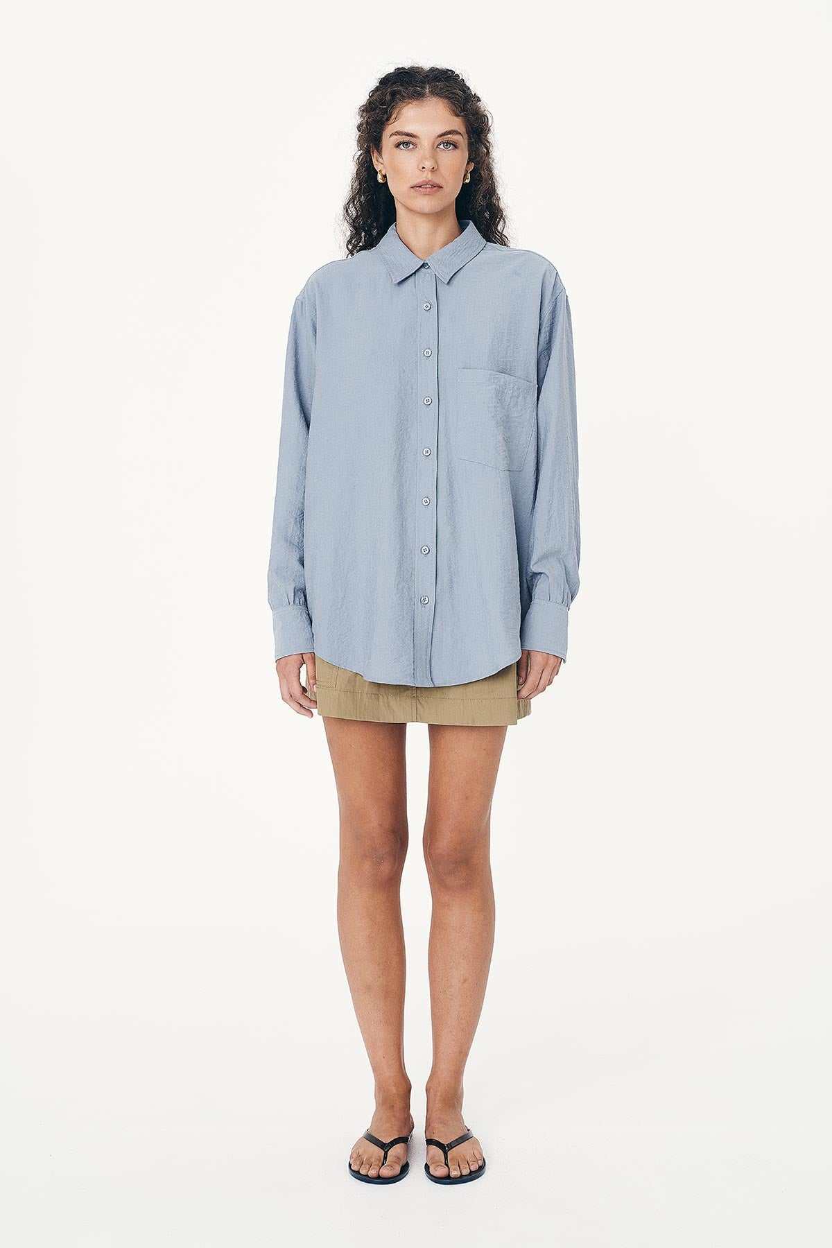 Rowie Jessica Cargo Mini Skirt Washed Khaki