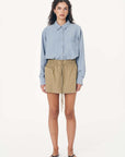 Rowie Jessica Cargo Mini Skirt Washed Khaki