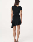 Rowie Lea Asym Mini Dress Noir