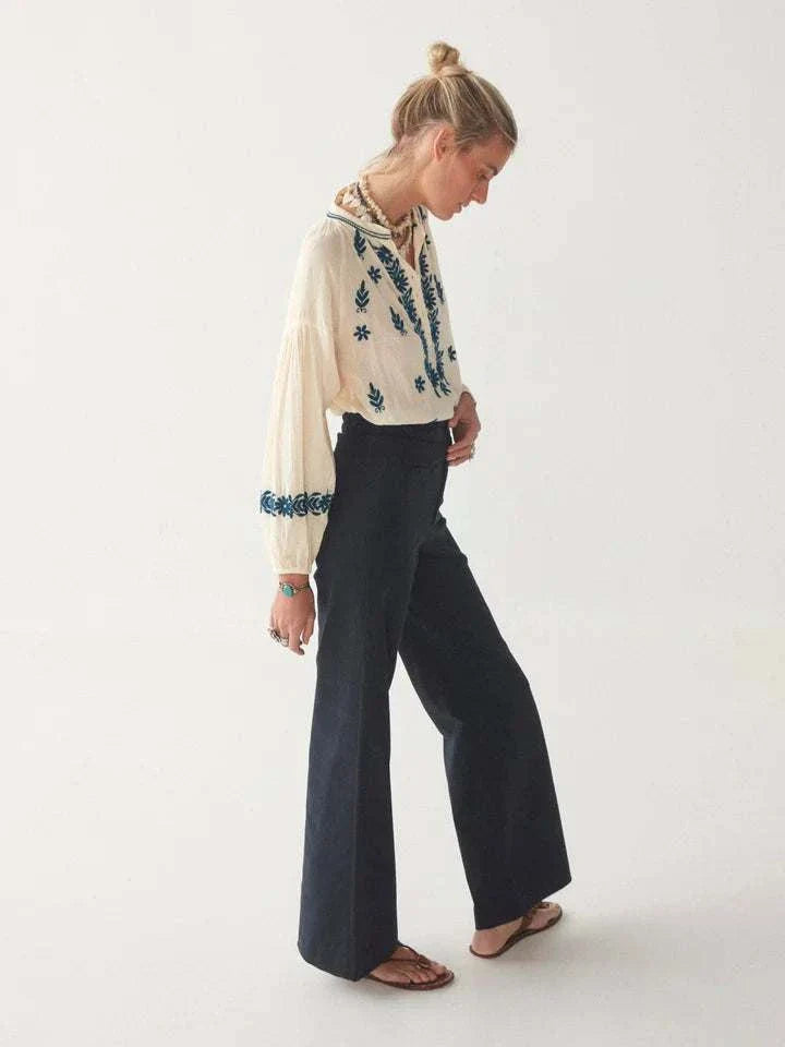 Maison Hotel Lina Blouse Caribe Blue.
